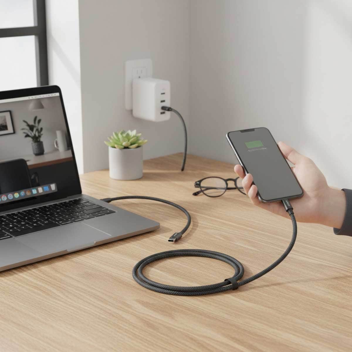 Anker Black 3.3ft Zolo Braided USB-A to USB-C Cable