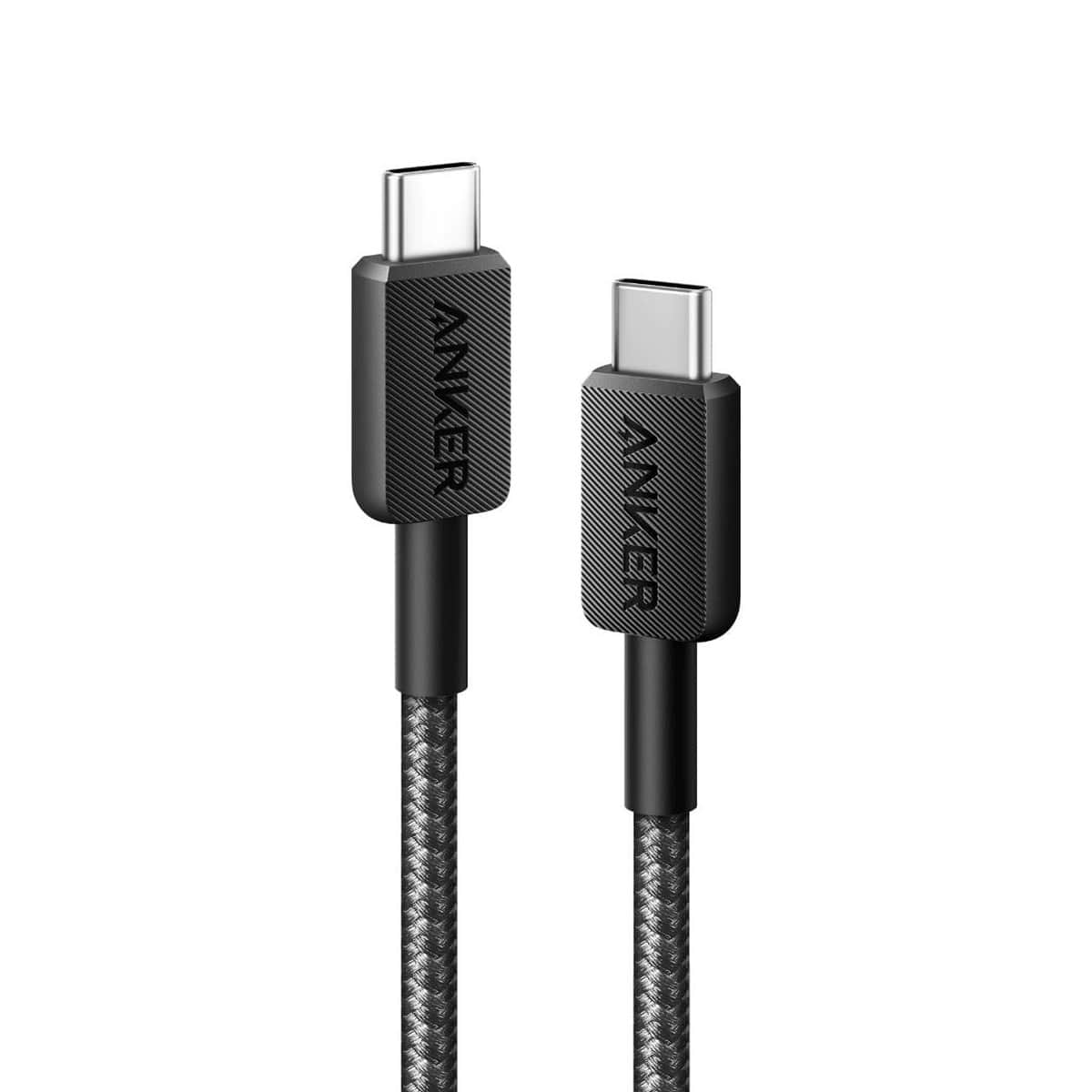 أنكر أسود كابل 322 صديق للبيئة USB-C إلى USB-C بطول 3 قدم