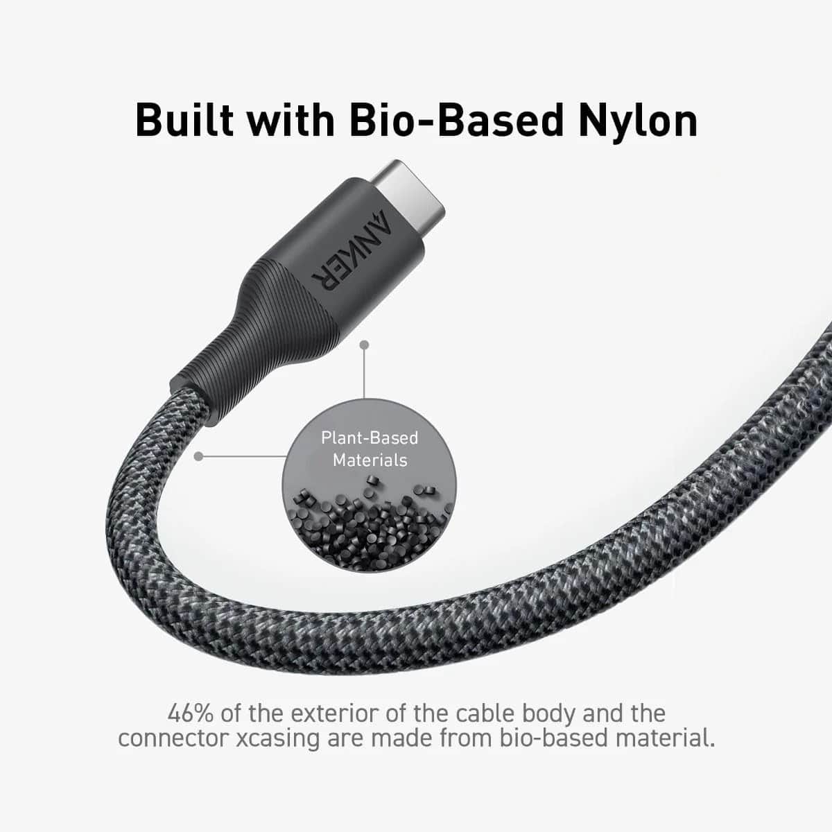 Anker Black 3ft 544 Bio-Nylon USB-C to USB-C Cable
