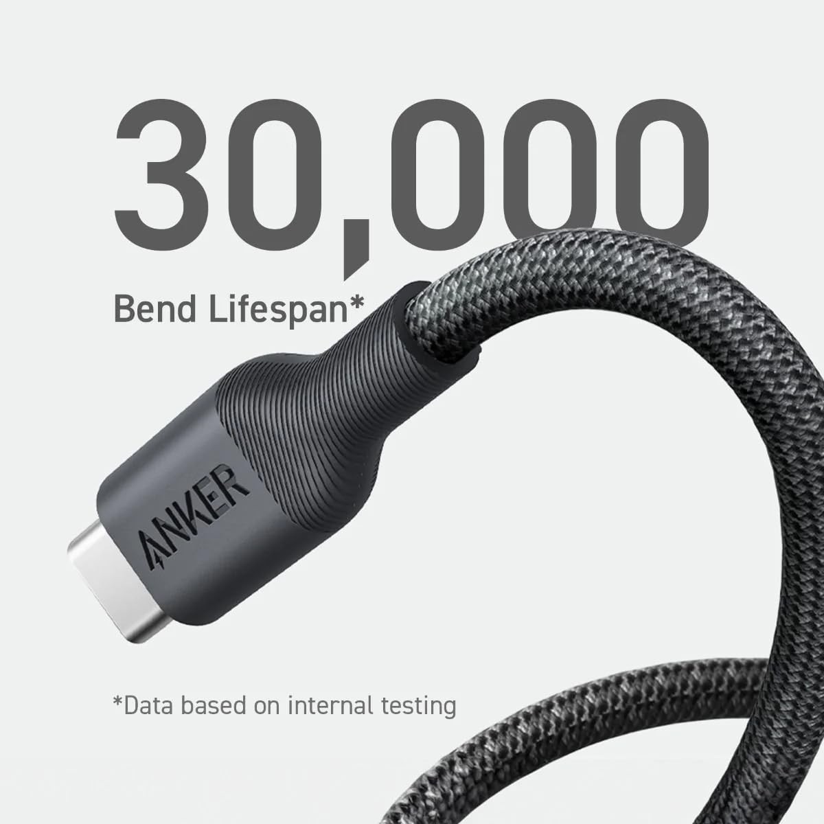 أنكر أسود كابل 544 Bio-Nylon USB-C إلى USB-C بطول 3 قدم