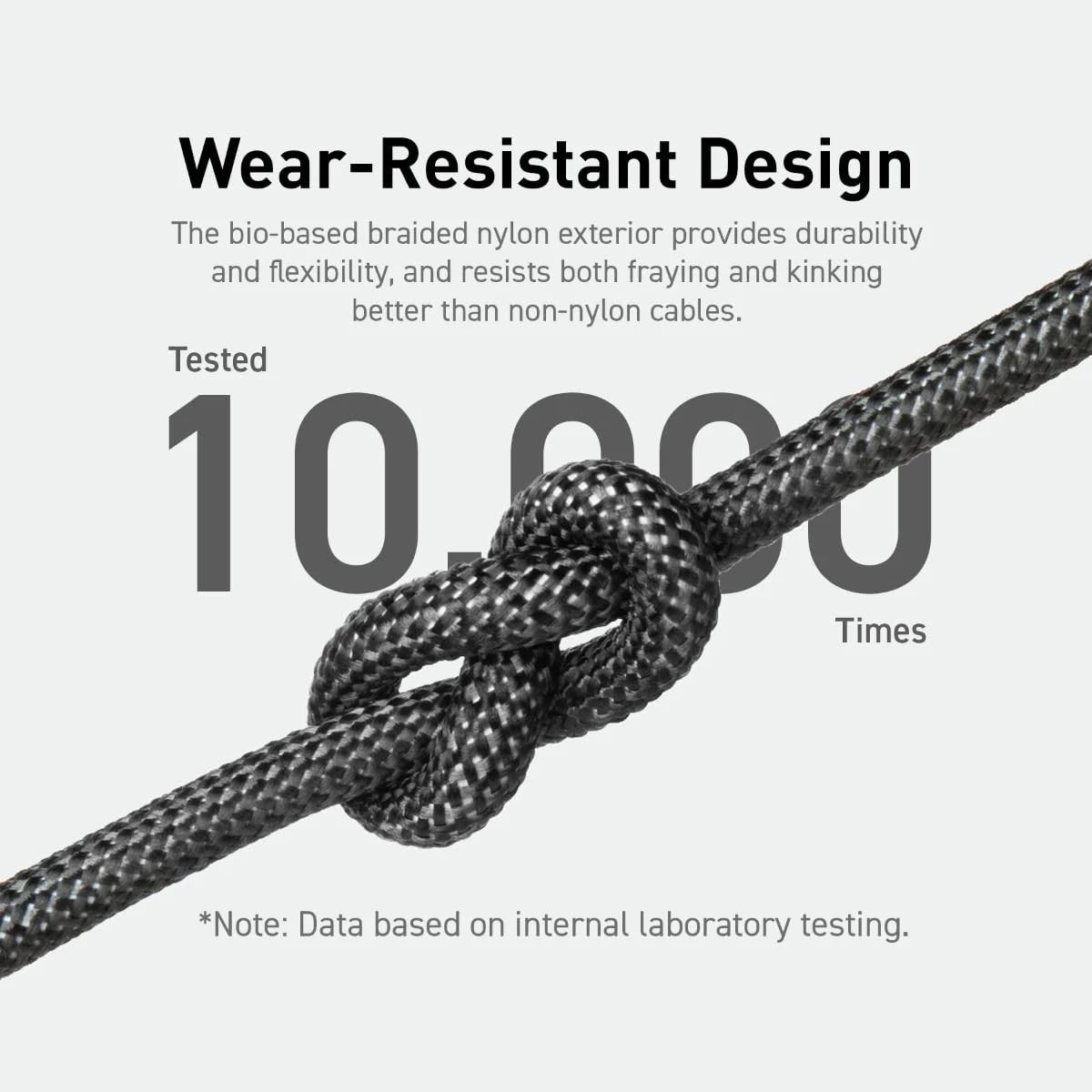 أنكر أسود كابل 544 Bio-Nylon USB-C إلى USB-C بطول 3 قدم