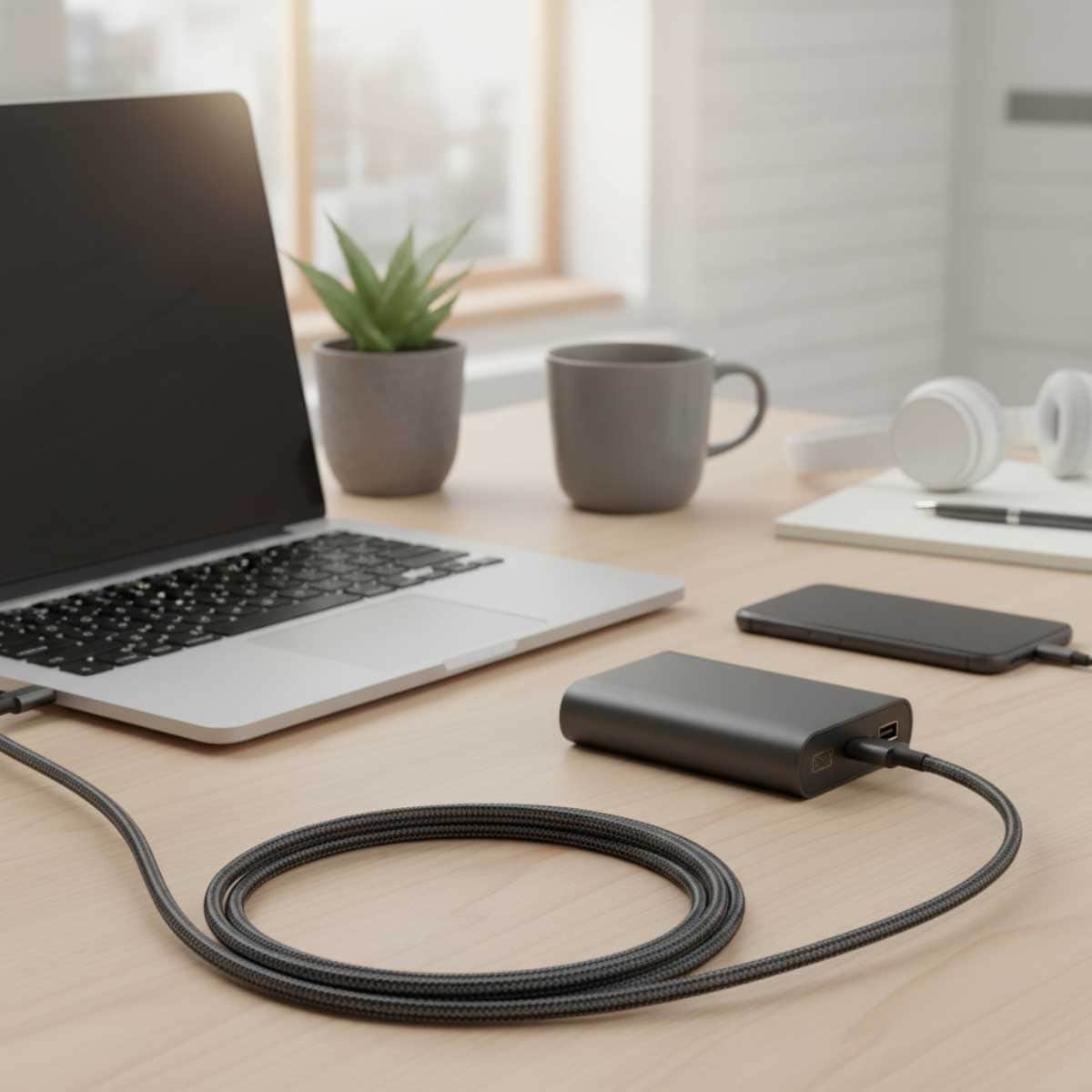 Anker Black 3ft Braided 240W USB-C to USB-C Cable