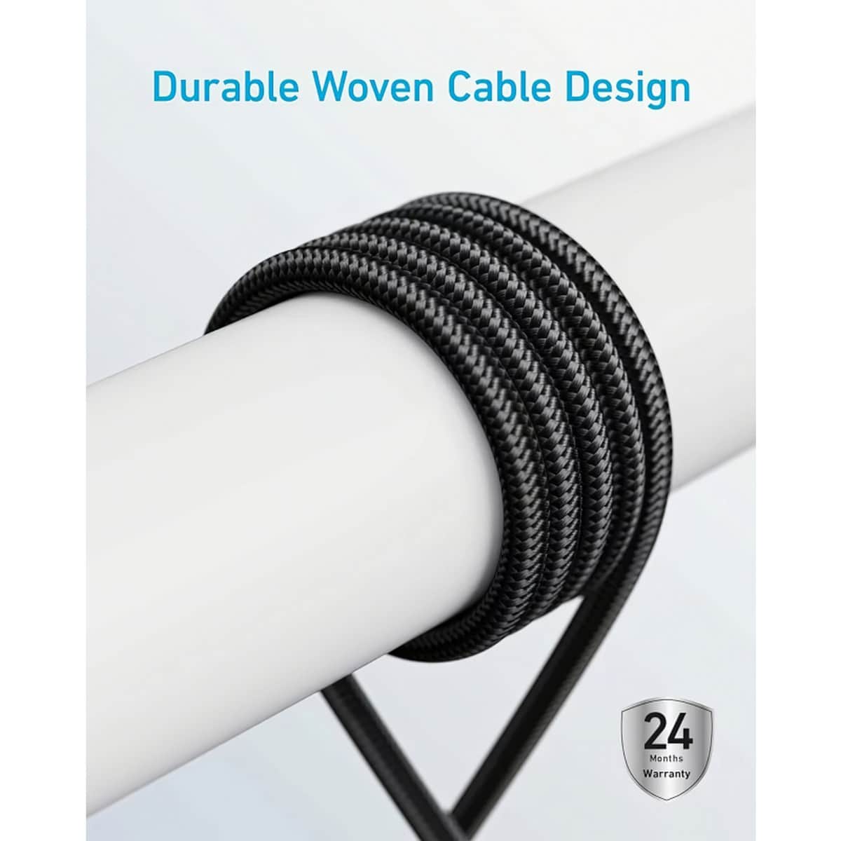 Anker Black 3ft Braided 240W USB-C to USB-C Cable