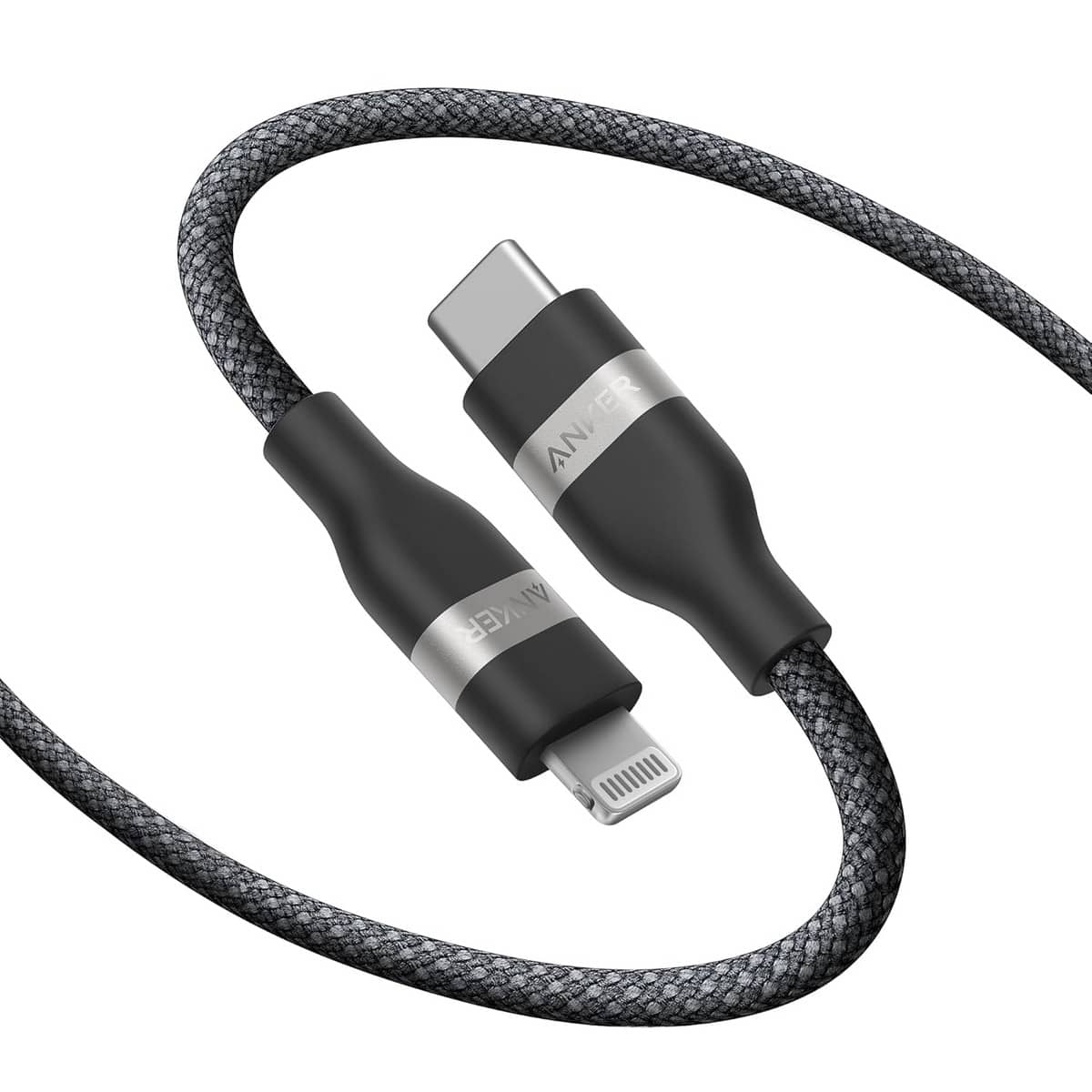 Anker Black 3ft PCR-Braided USB-C to Lightning Cable