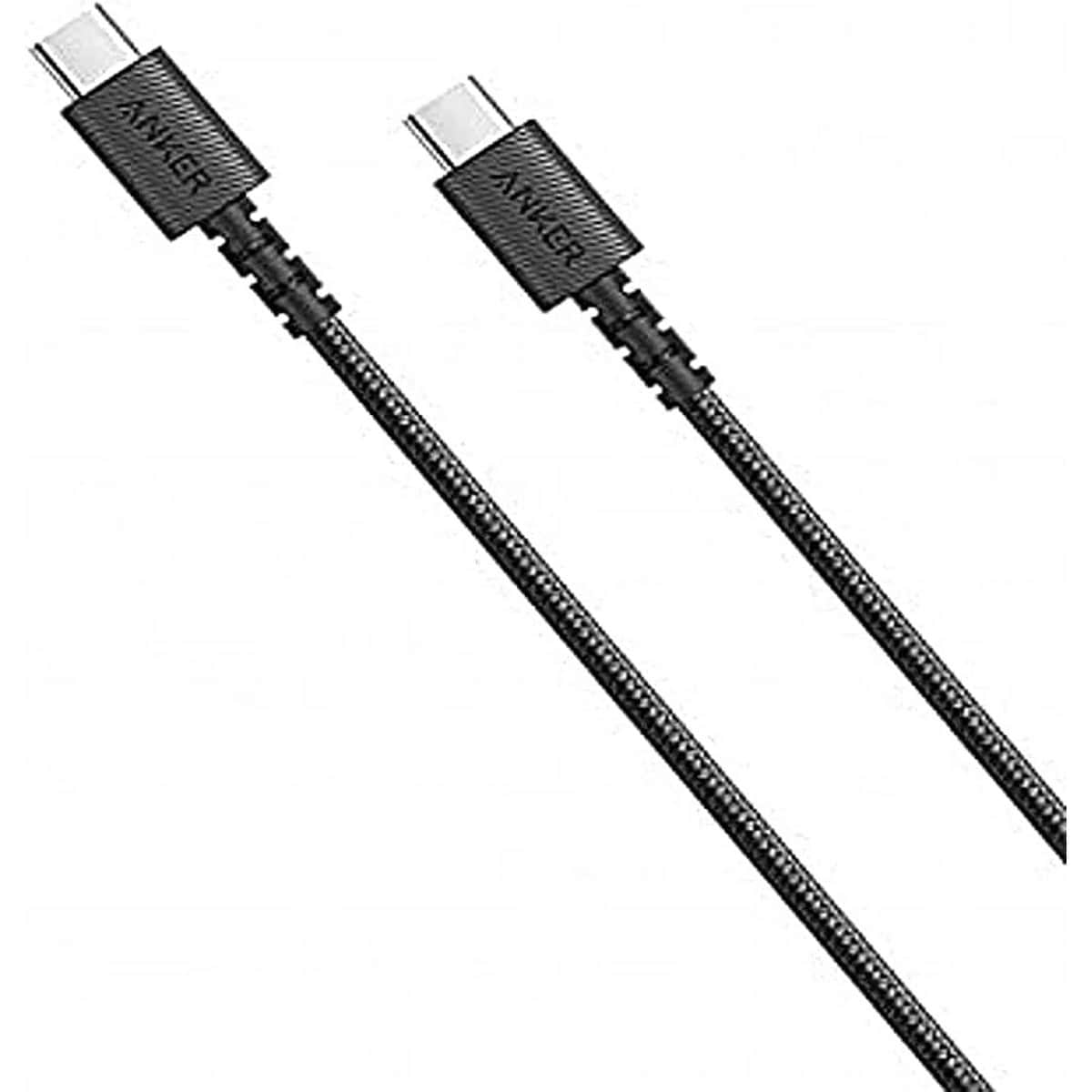 أنكر أسود كابل PowerLine Select+ USB-C إلى USB-C بطول 3 قدم