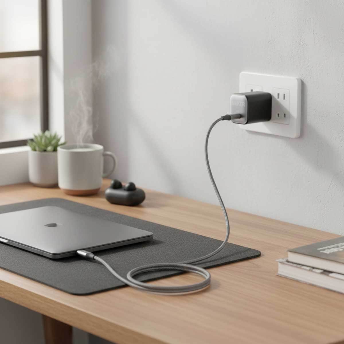 أنكر أسود شاحن حائط 511 Nano 3 PowerIQ 3.0 USB-C بقدرة 30 واط