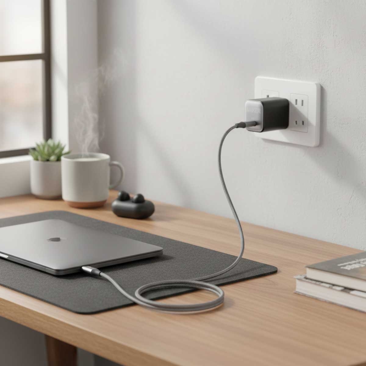 أنكر أسود شاحن حائط 511 Nano 3 PowerIQ 3.0 USB-C بقدرة 30 واط
