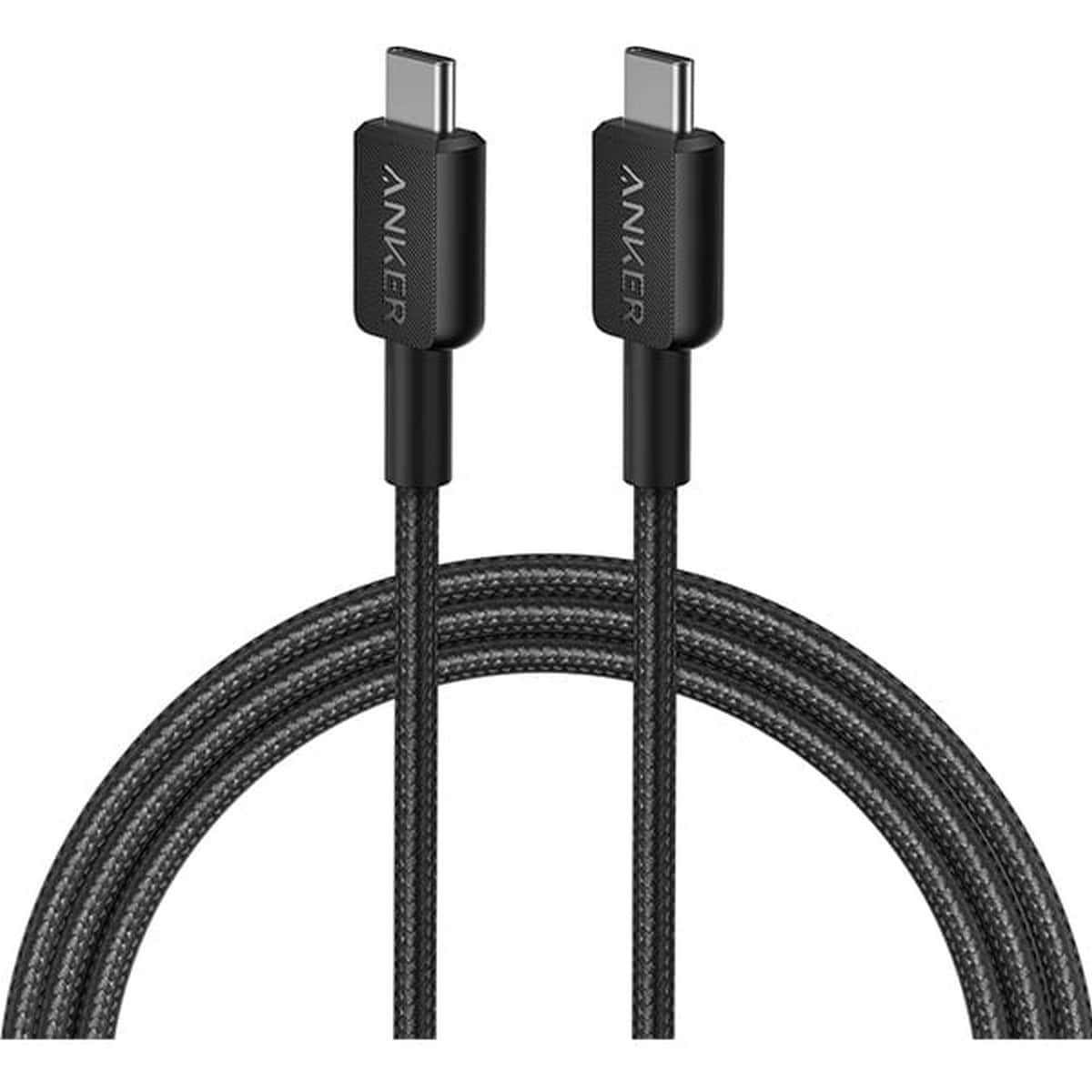 Anker Black 6ft 322 Nylon Braided USB-C to USB-C Cable