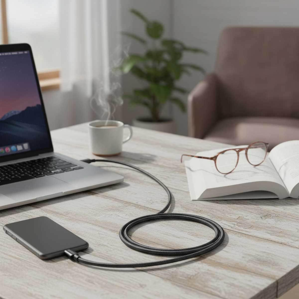 Anker Black 6ft 322 Nylon Braided USB-C to USB-C Cable