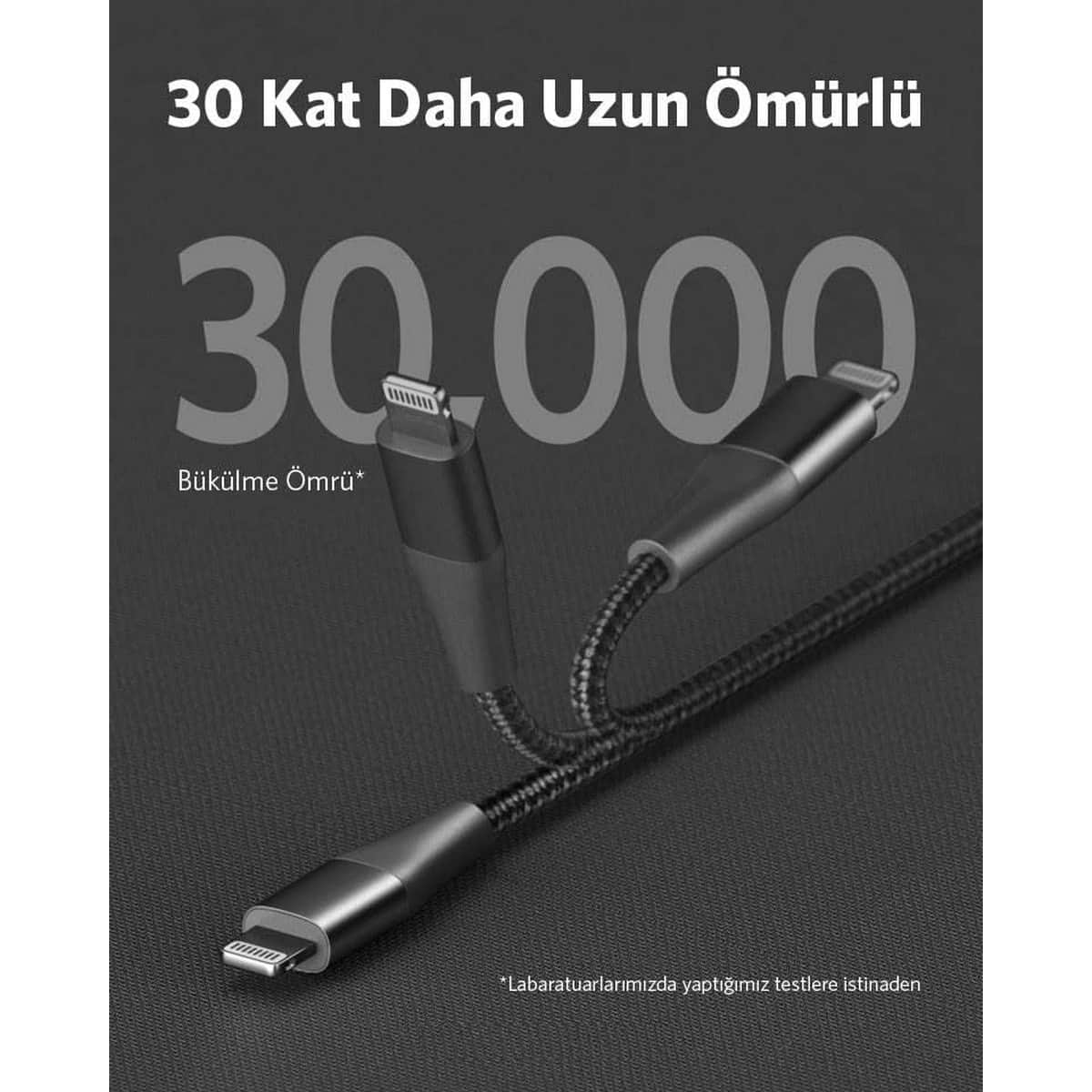 Anker Black 6ft PowerLine+ II USB-C to Lightning Cable