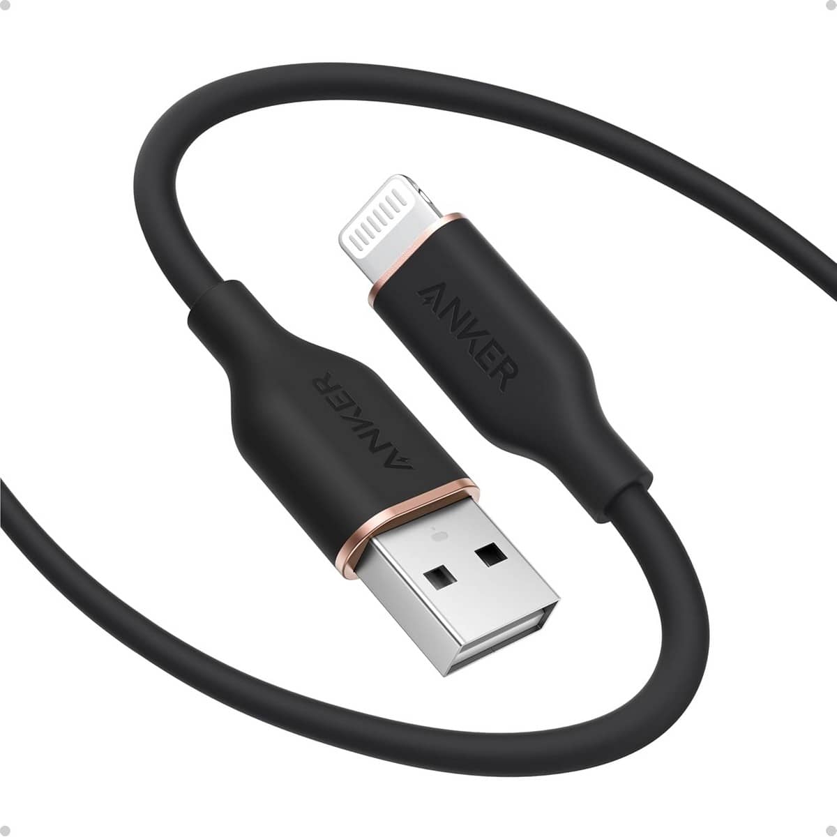 Anker Black 6ft PowerLine III Flow USB-A to Lightning Cable