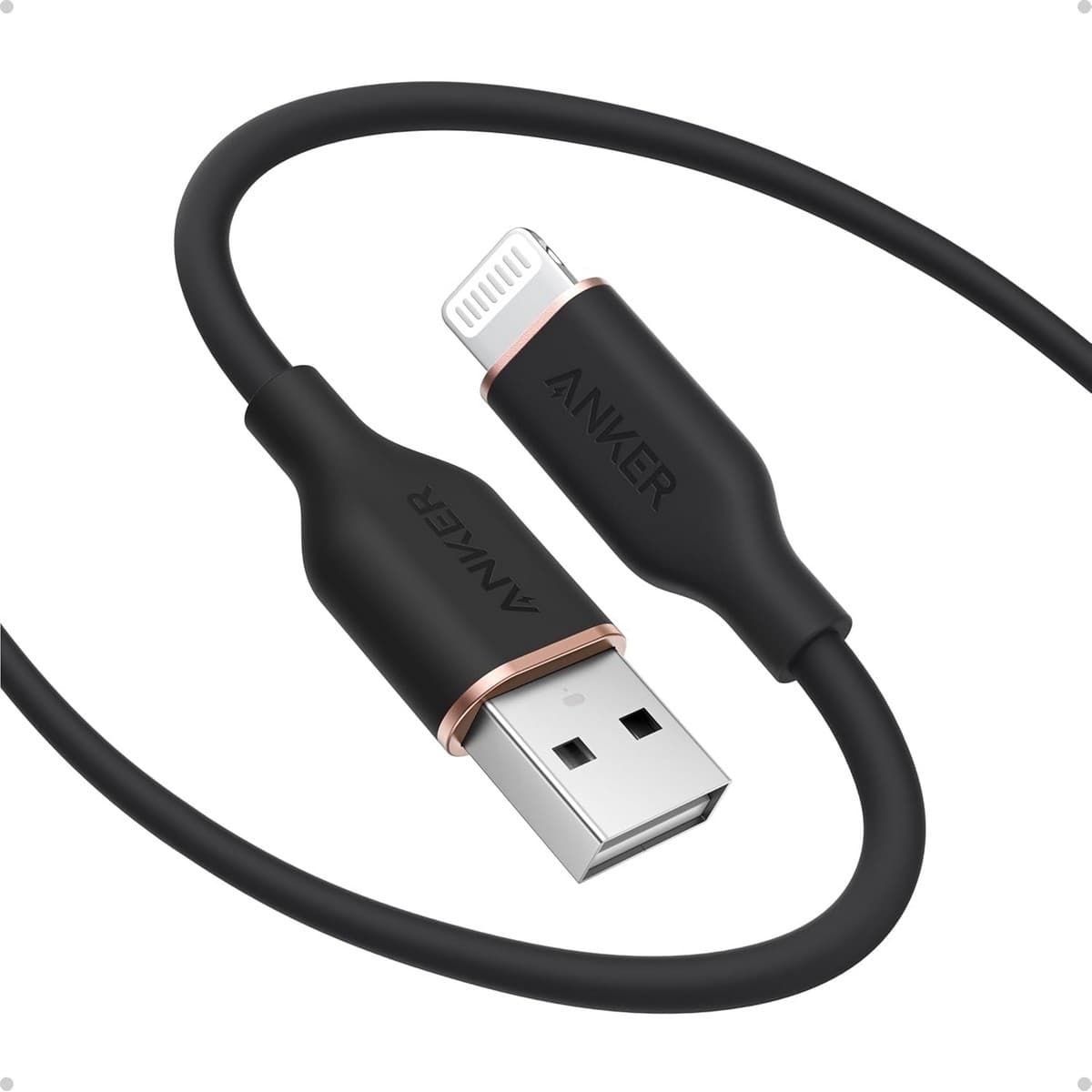 Anker Black 6ft PowerLine III Flow USB-A to Lightning Cable