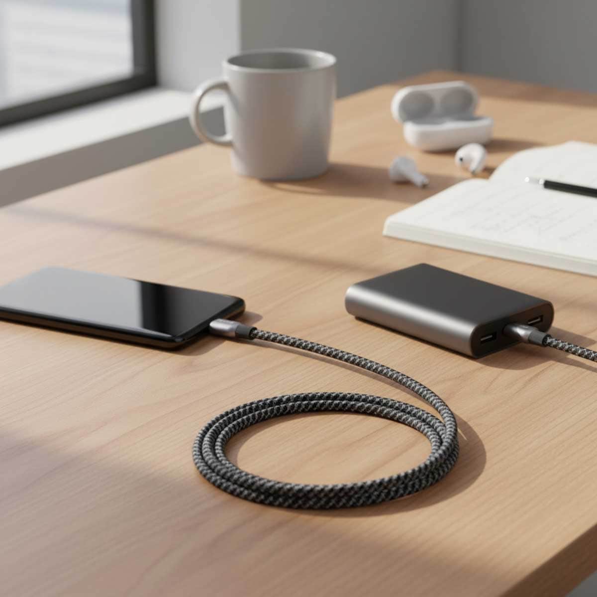 Anker Black Prime Upcycled-Braided 240W USB-C to USB-C Cable