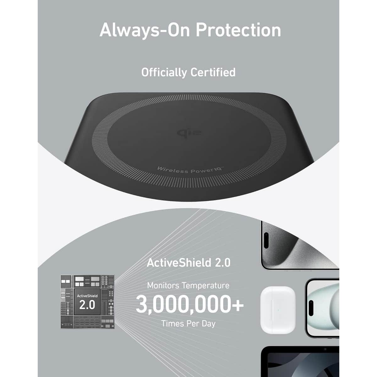 Anker Black MagGo 10000mAh 15W Magnetic Wireless Power Bank