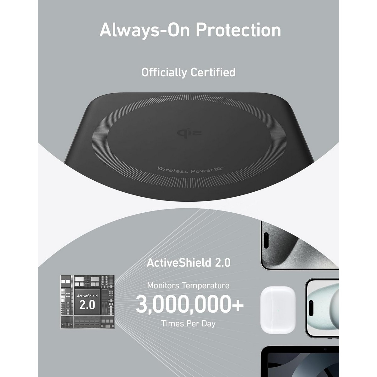 Anker Black MagGo 10000mAh 15W Magnetic Wireless Power Bank