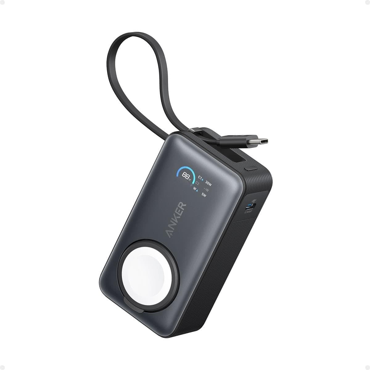 Anker Black MagGo 10000mAh 35W Magnetic Wireless Power Bank for Apple Watch