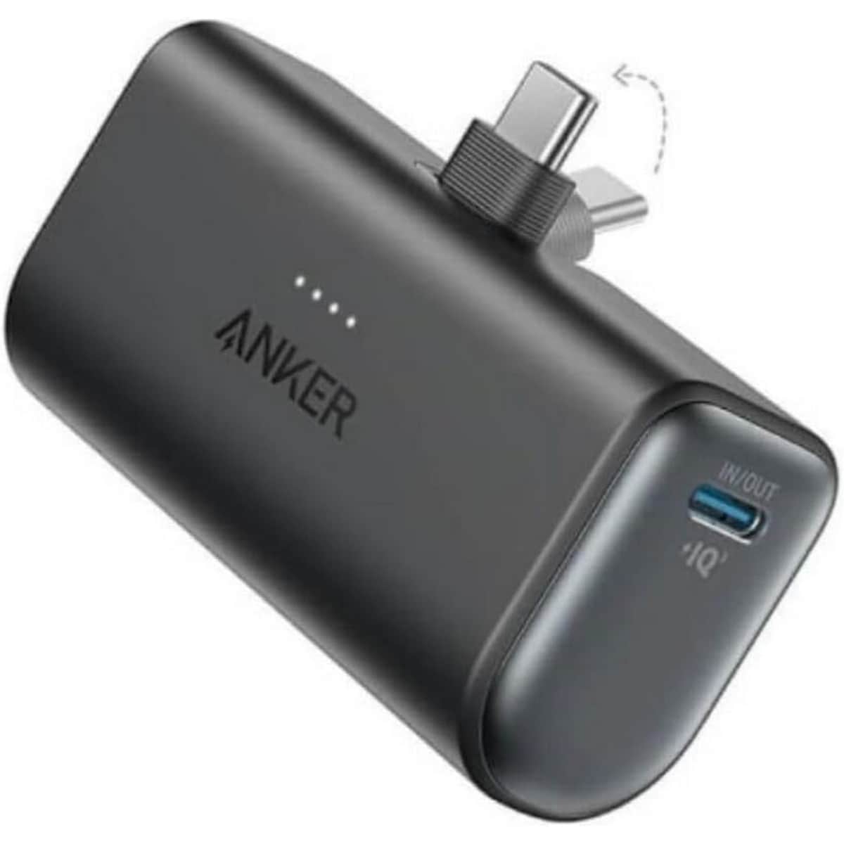 Anker Black Nano 5000mAh 22.5W Built-In USB-C Connector Power Bank