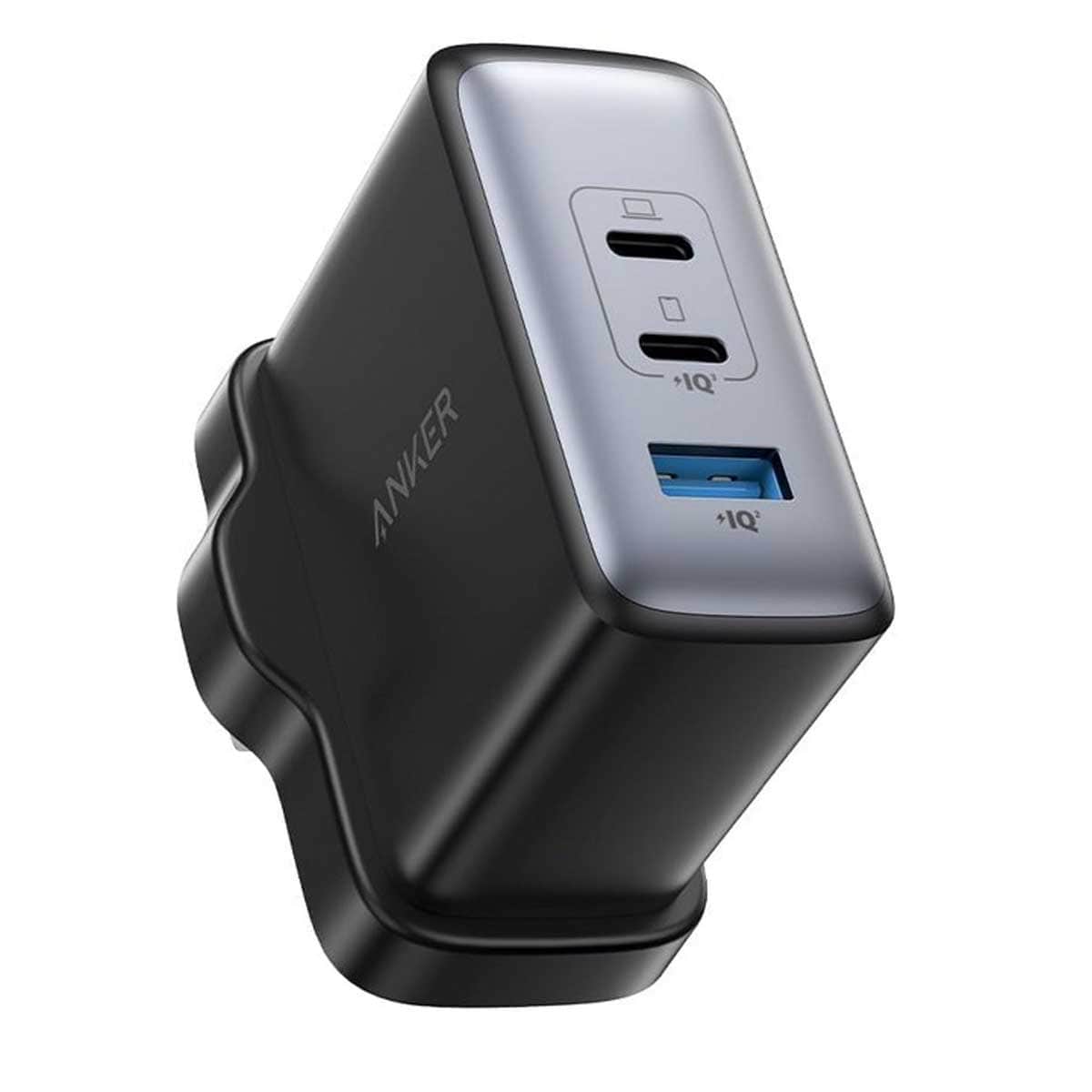 Anker Black Nano II PowerIQ 3.0 100W 3-Port USB-C & USB-A Wall Charger