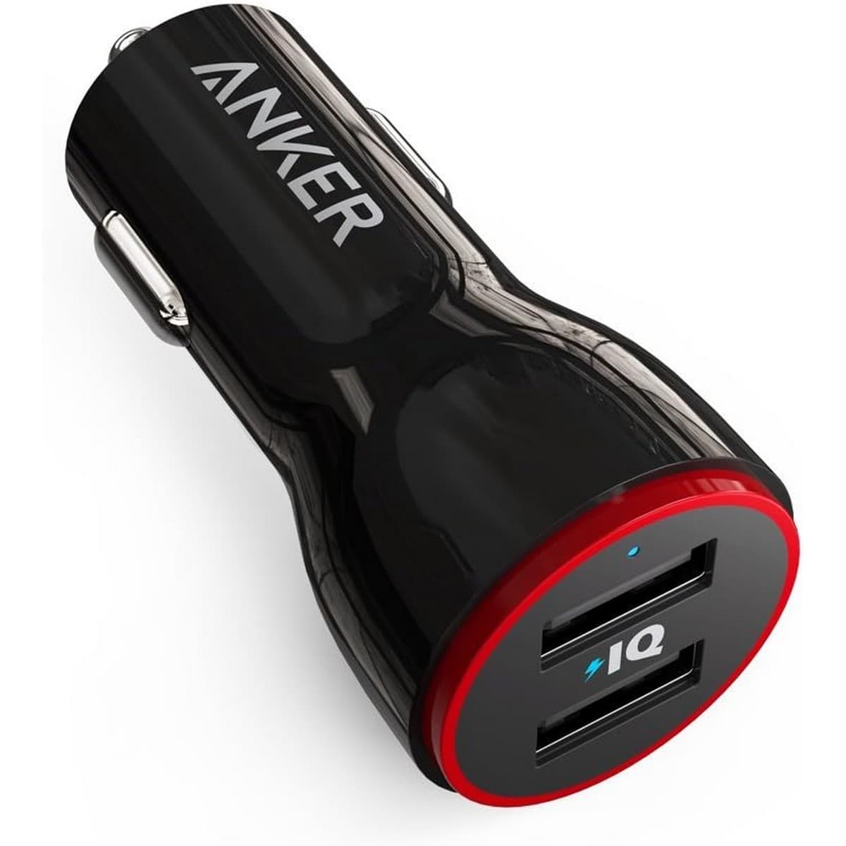Anker Black PowerIQ 24W 2-Port USB-A Car Charger