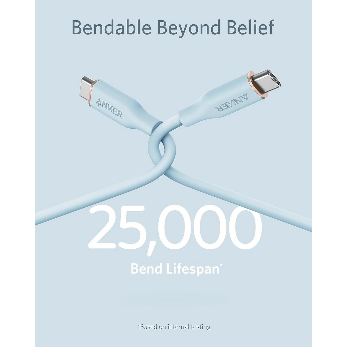 أنكر كابل PowerLine III Flow USB-C إلى USB-C بطول 3 قدم