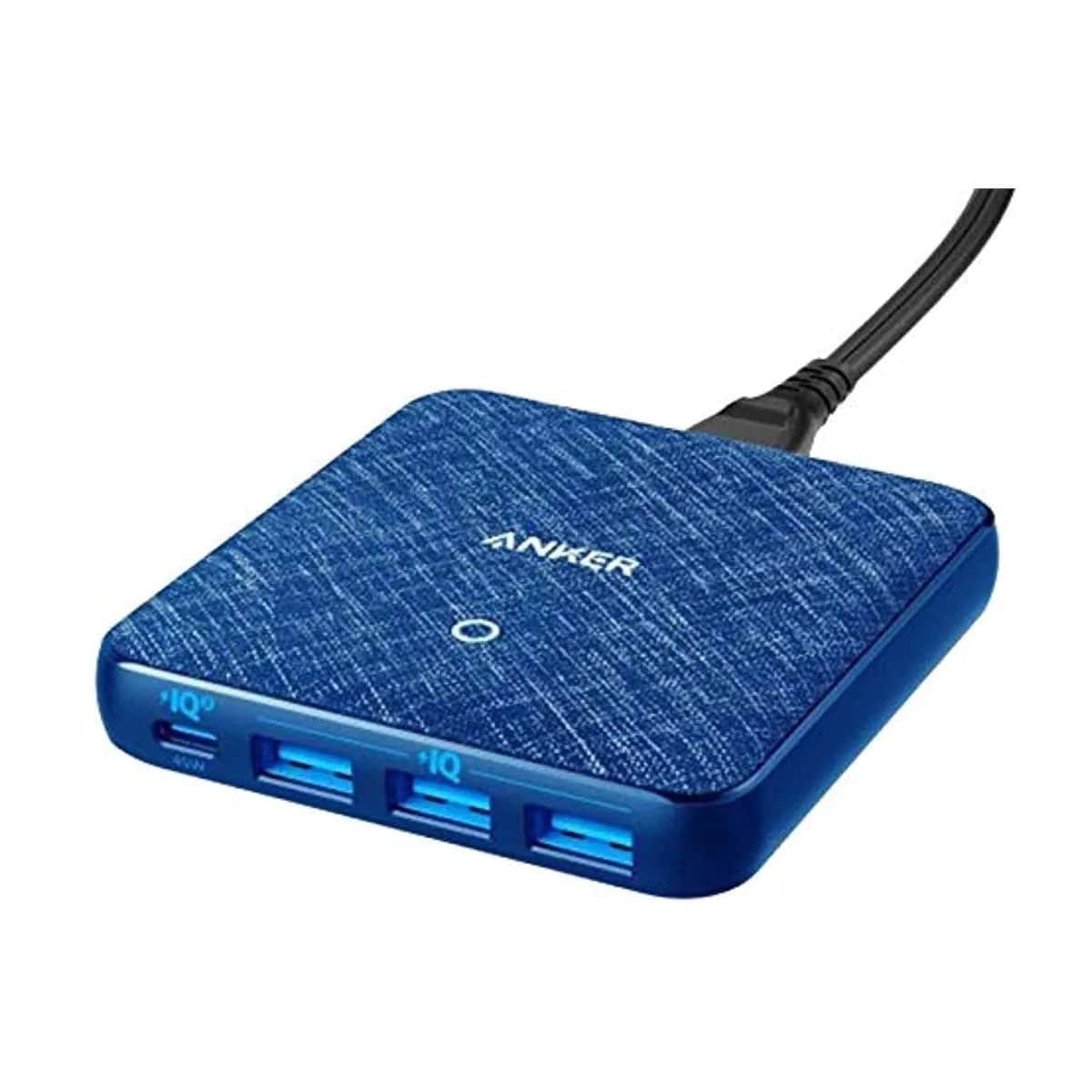 أنكر شاحن PowerIQ 3.0 بقدرة 65 واط مع 4 منافذ USB-C وUSB-A