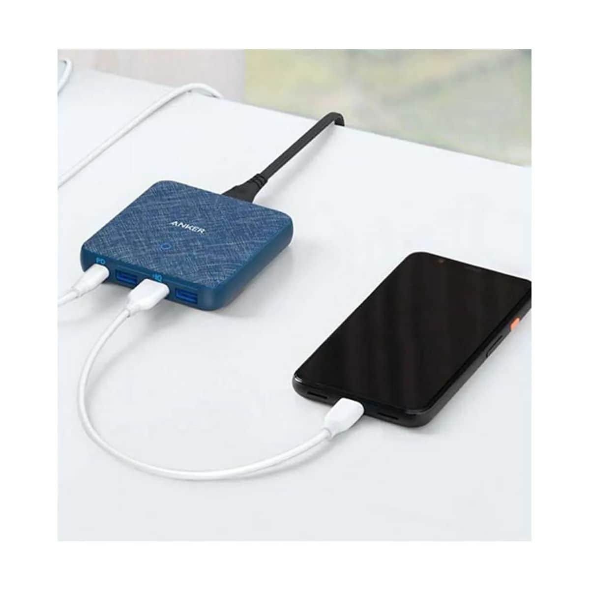 أنكر شاحن PowerIQ 3.0 بقدرة 65 واط مع 4 منافذ USB-C وUSB-A