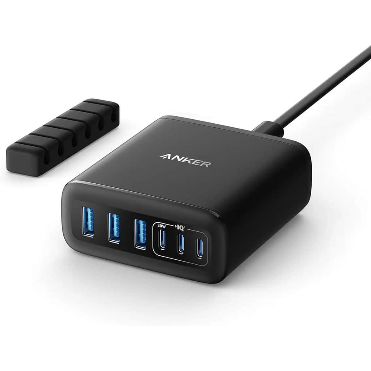 أنكر شاحن PowerIQ 3.0 GaN بقدرة 112 واط مع 6 منافذ USB-C وUSB-A