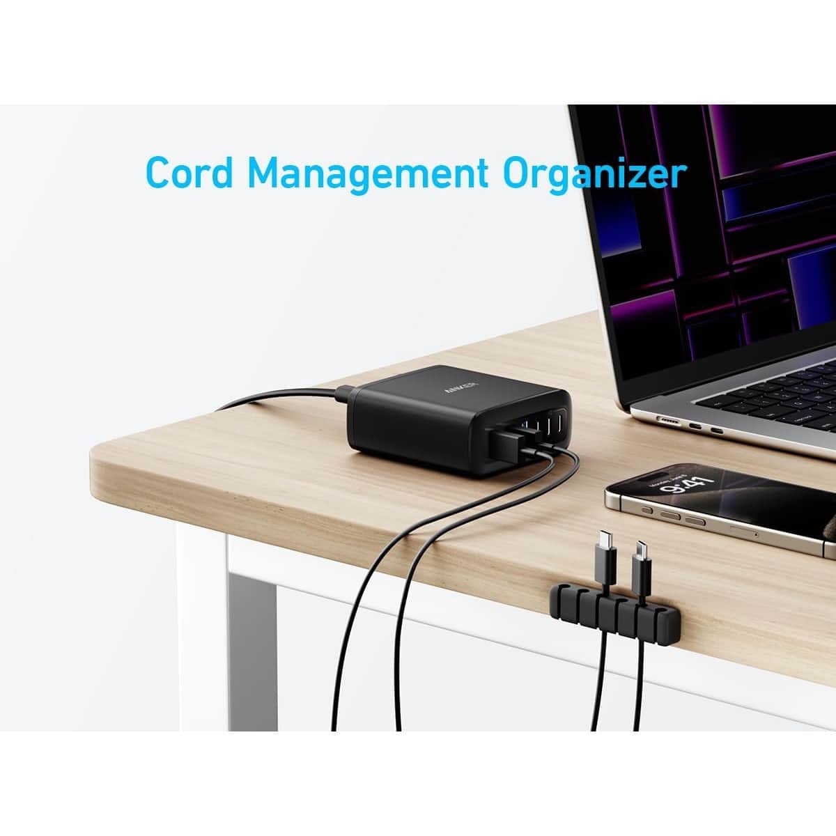 أنكر شاحن PowerIQ 3.0 GaN بقدرة 112 واط مع 6 منافذ USB-C وUSB-A