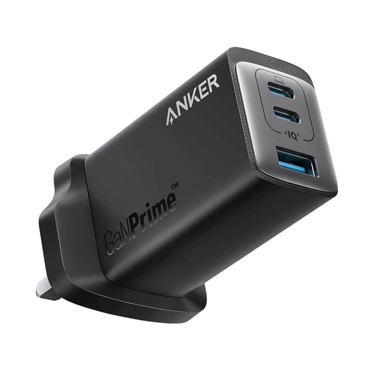 أنكر شاحن حائط PowerIQ 3.0 GaNPrime بقدرة 65 واط مع 3 منافذ USB-C وUSB-A
