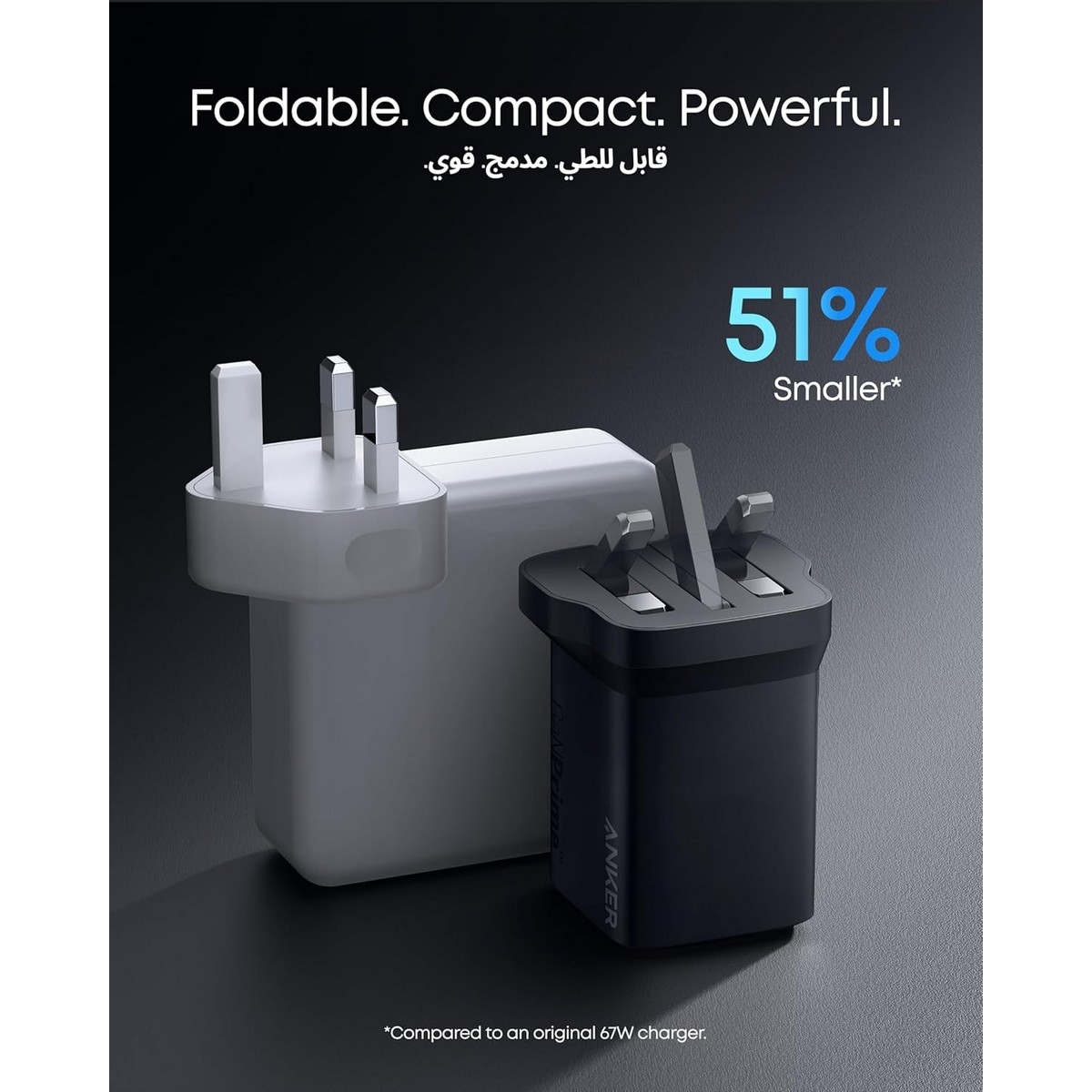 Anker PowerIQ 4.0 GaNPrime 67W 3-Port USB-C & USB-A Wall Charger