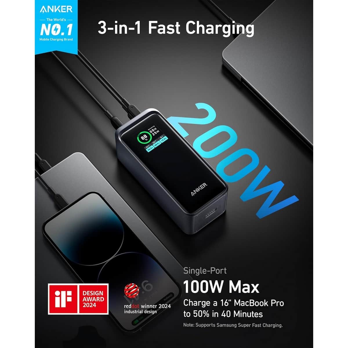 Anker Prime 20000mAh 200W Power Bank