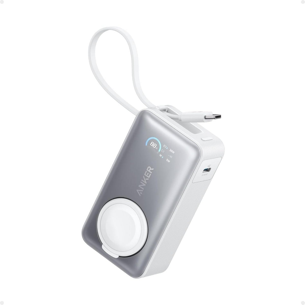 Anker Silver MagGo 10000mAh 35W Magnetic Wireless Power Bank for Apple Watch