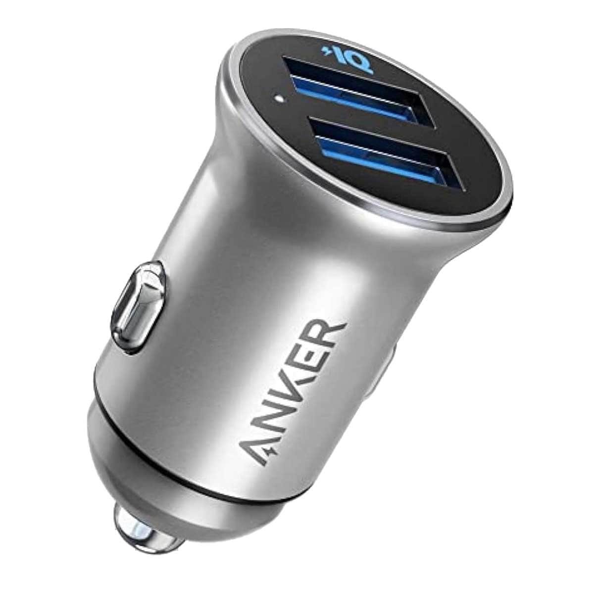 أنكر شاحن سيارة PowerDrive 2 Alloy بقدرة 24 واط بمنفذي USB-A