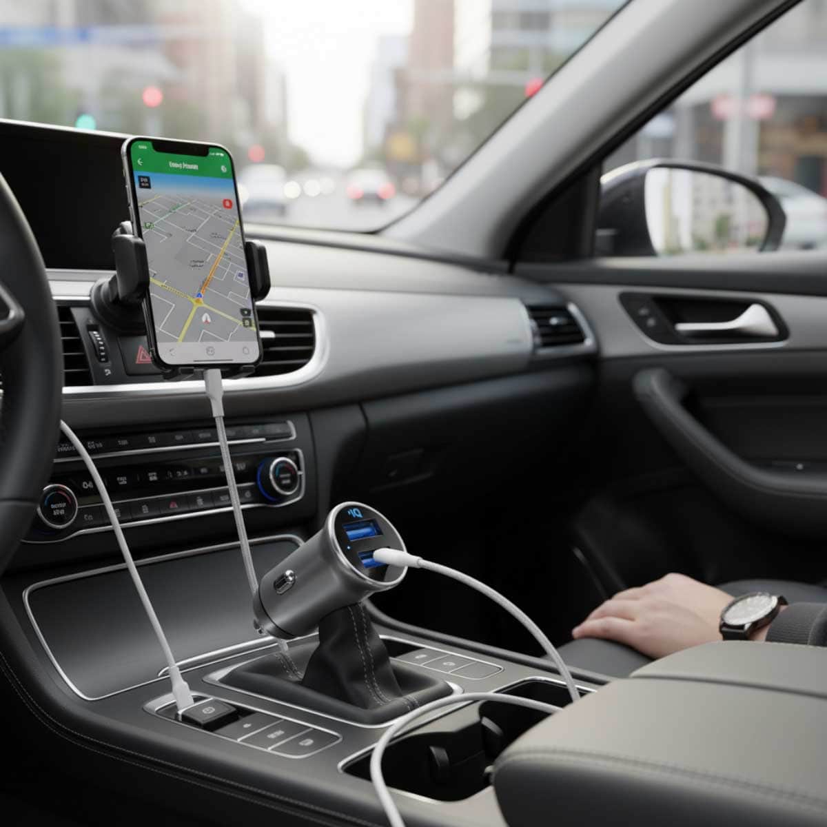 أنكر شاحن سيارة PowerDrive 2 Alloy بقدرة 24 واط بمنفذي USB-A