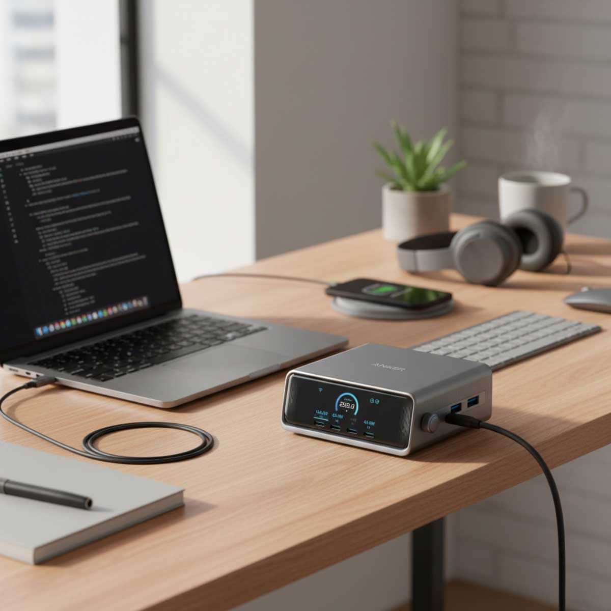 Anker Silver Prime GaN 250W 6-Port Desktop Charger