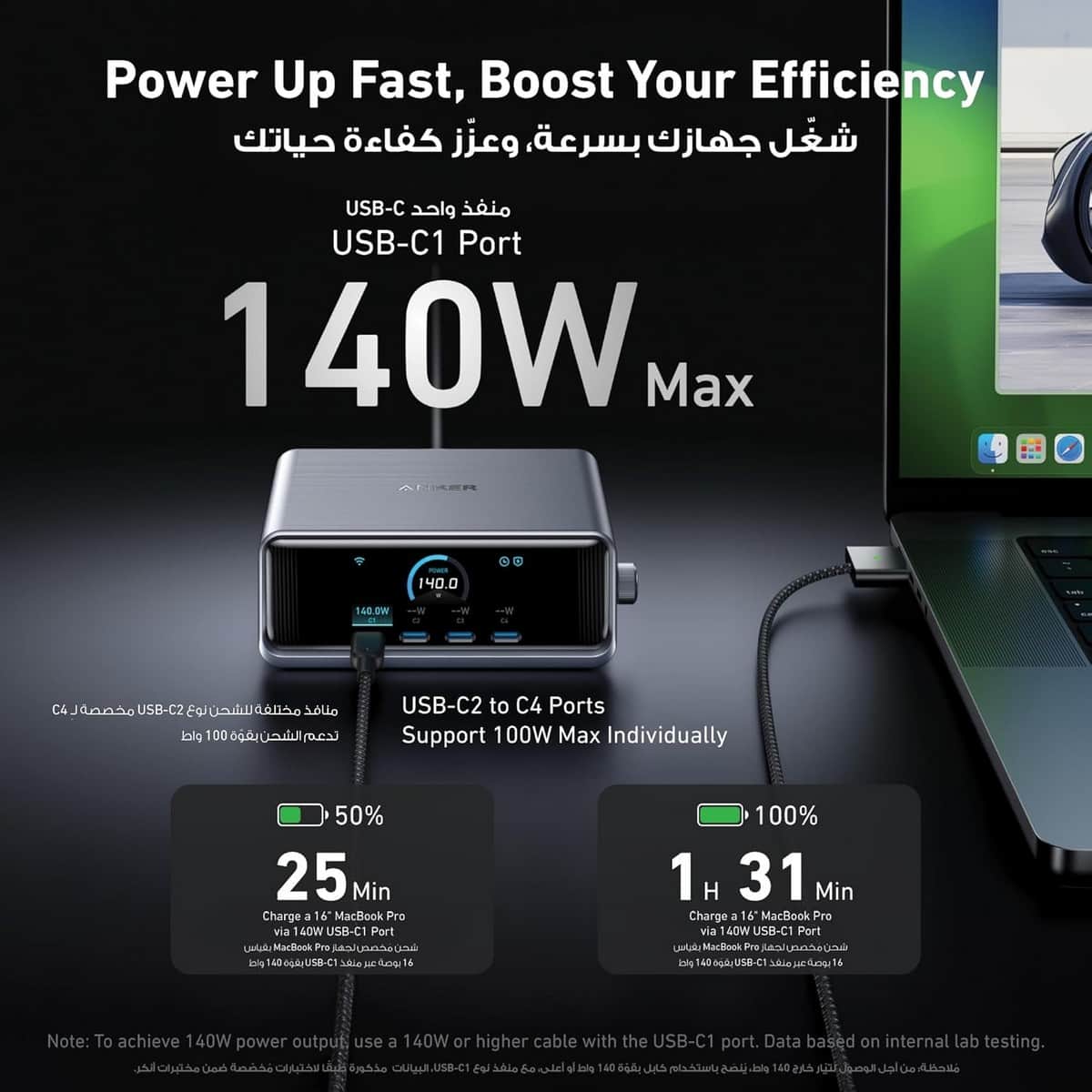 Anker Silver Prime GaN 250W 6-Port Desktop Charger