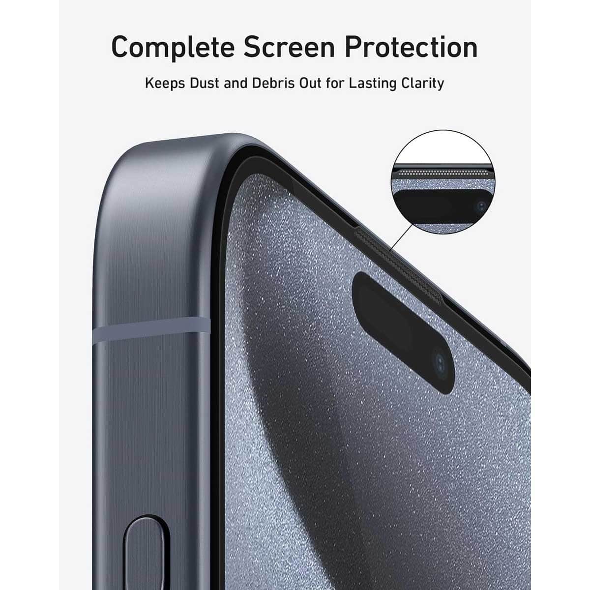 Anker Tempered Glass Privacy Screen Protector for iPhone 15 Pro