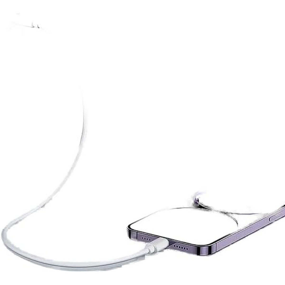 أنكر أبيض شاحن حائط 323 بقدرة 33 واط بمنفذي USB-C وUSB-A مع كابل USB-C إلى لايتنينج بطول 3 قدم