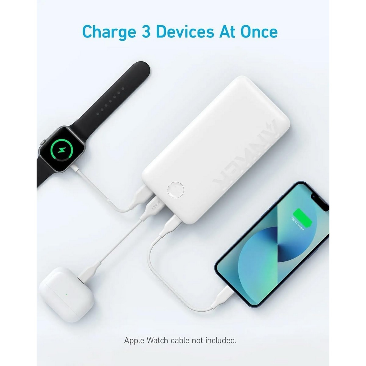 أنكر باور بانك 335 بسعة 20000mAh وقدرة 20 واط PD