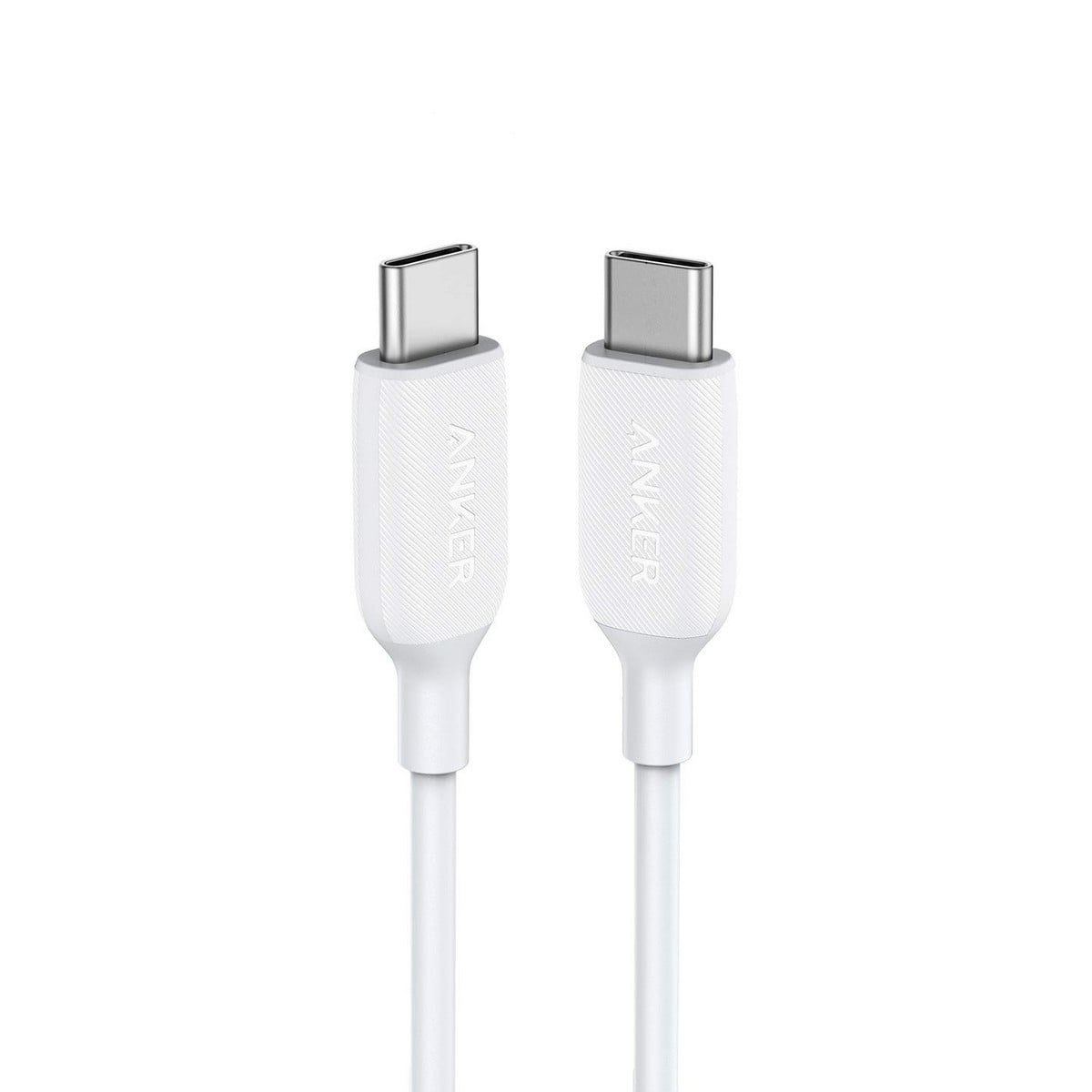أنكر أبيض كابل PowerLine III USB-C إلى USB-C بطول 3 قدم