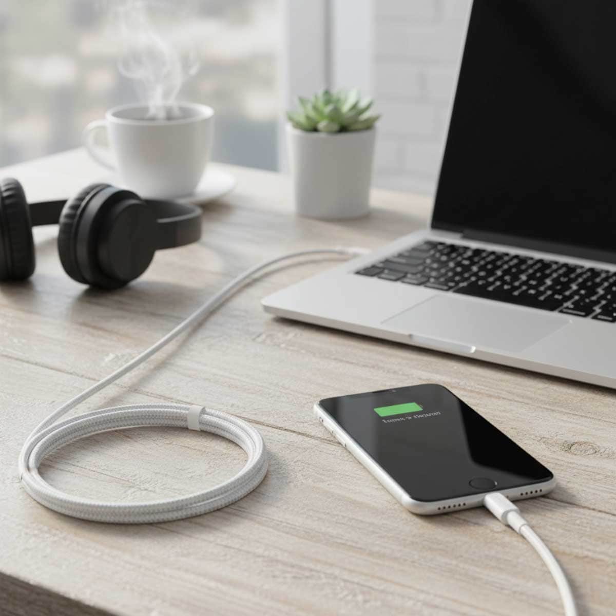 أنكر كابل 322 نايلون مجدول USB-C إلى لايتنينج بطول