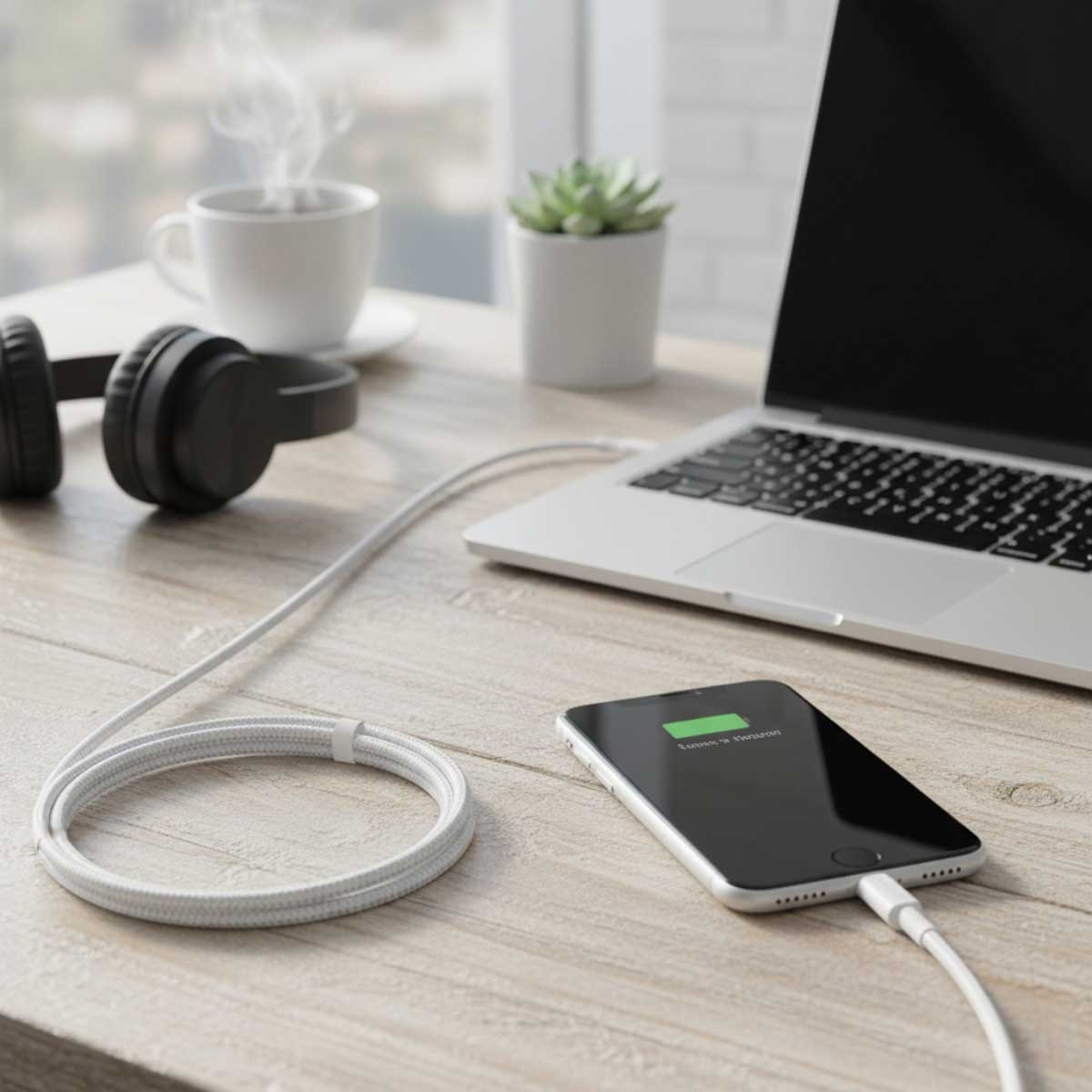أنكر كابل 322 نايلون مجدول USB-C إلى لايتنينج بطول