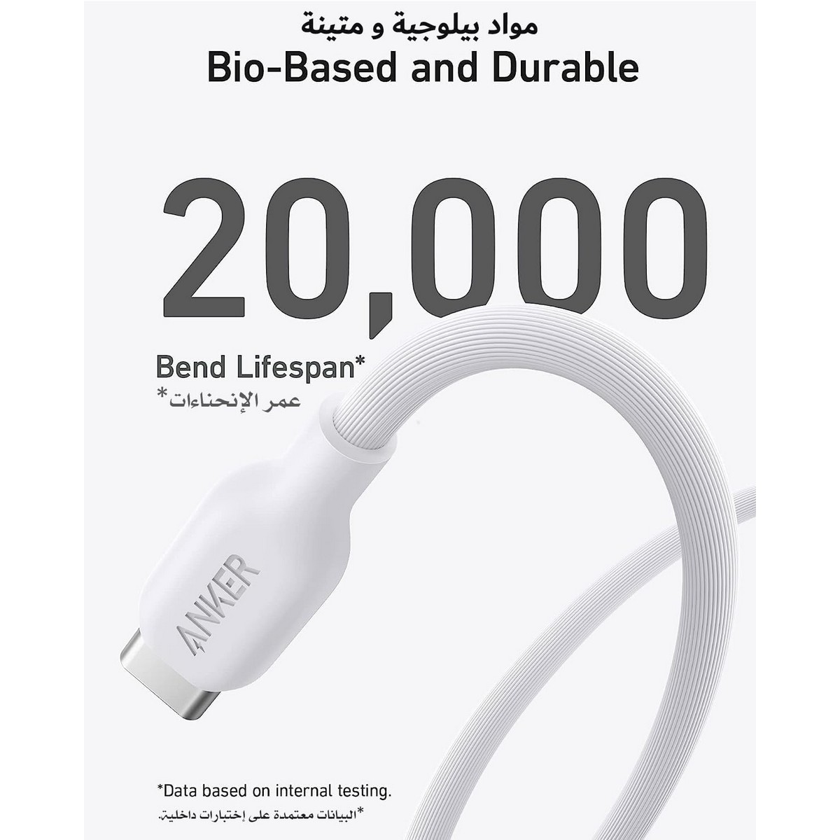 أنكر كابل 542 صديق للبيئة USB-C إلى لايتنينج بطول