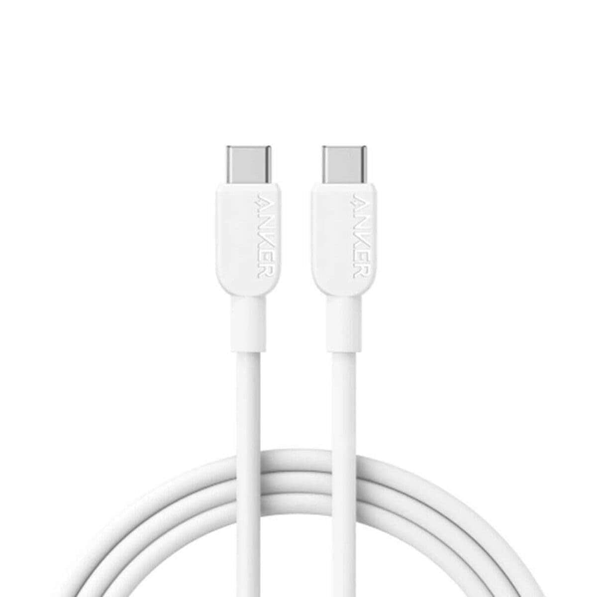 Anker White 6ft Braided 240W USB-C to USB-C Cable