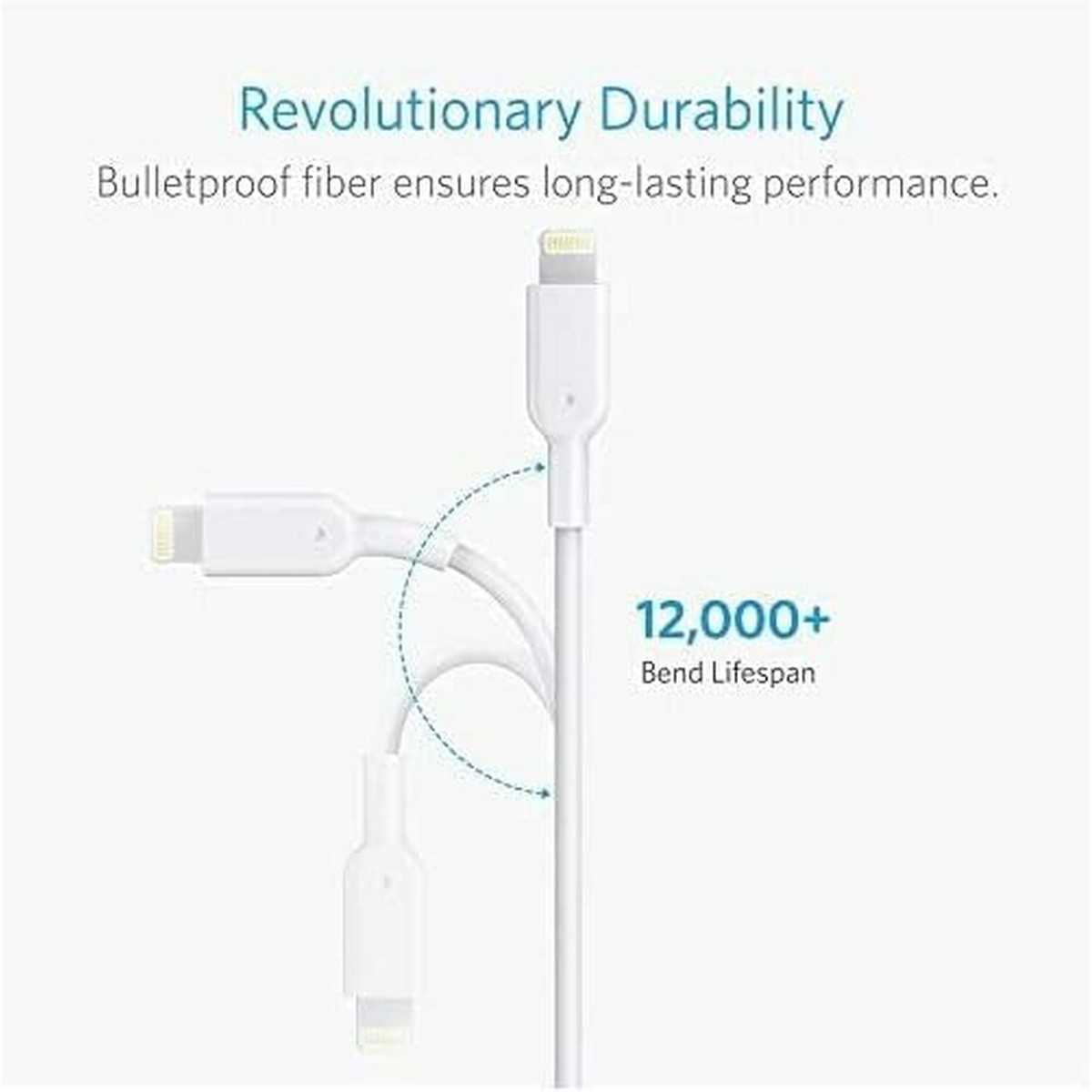 أنكر كابل PowerLine II USB-A إلى لايتنينج بطول