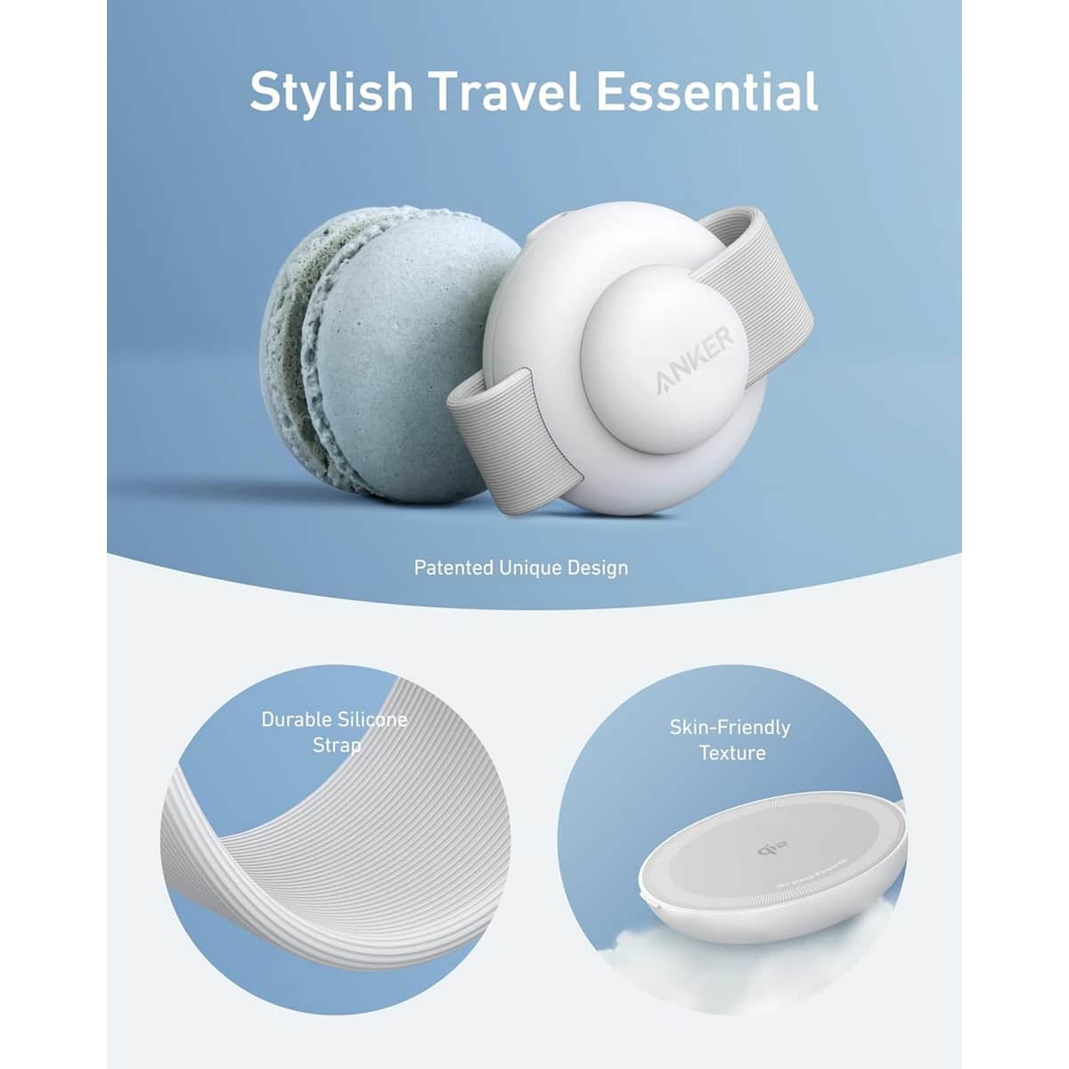 أنكر محطة شحن لاسلكية MagGo قابلة للطي 3 في 1