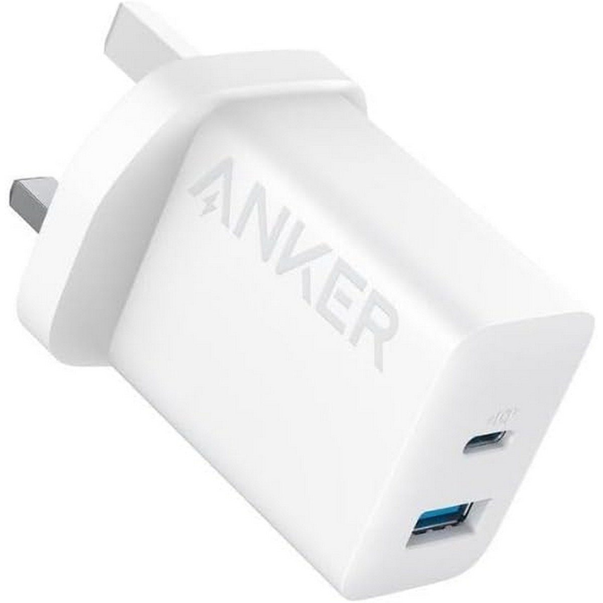 أنكر أبيض شاحن حائط PowerPort III Cube بقدرة 20 واط بمنفذي USB-C وUSB-A