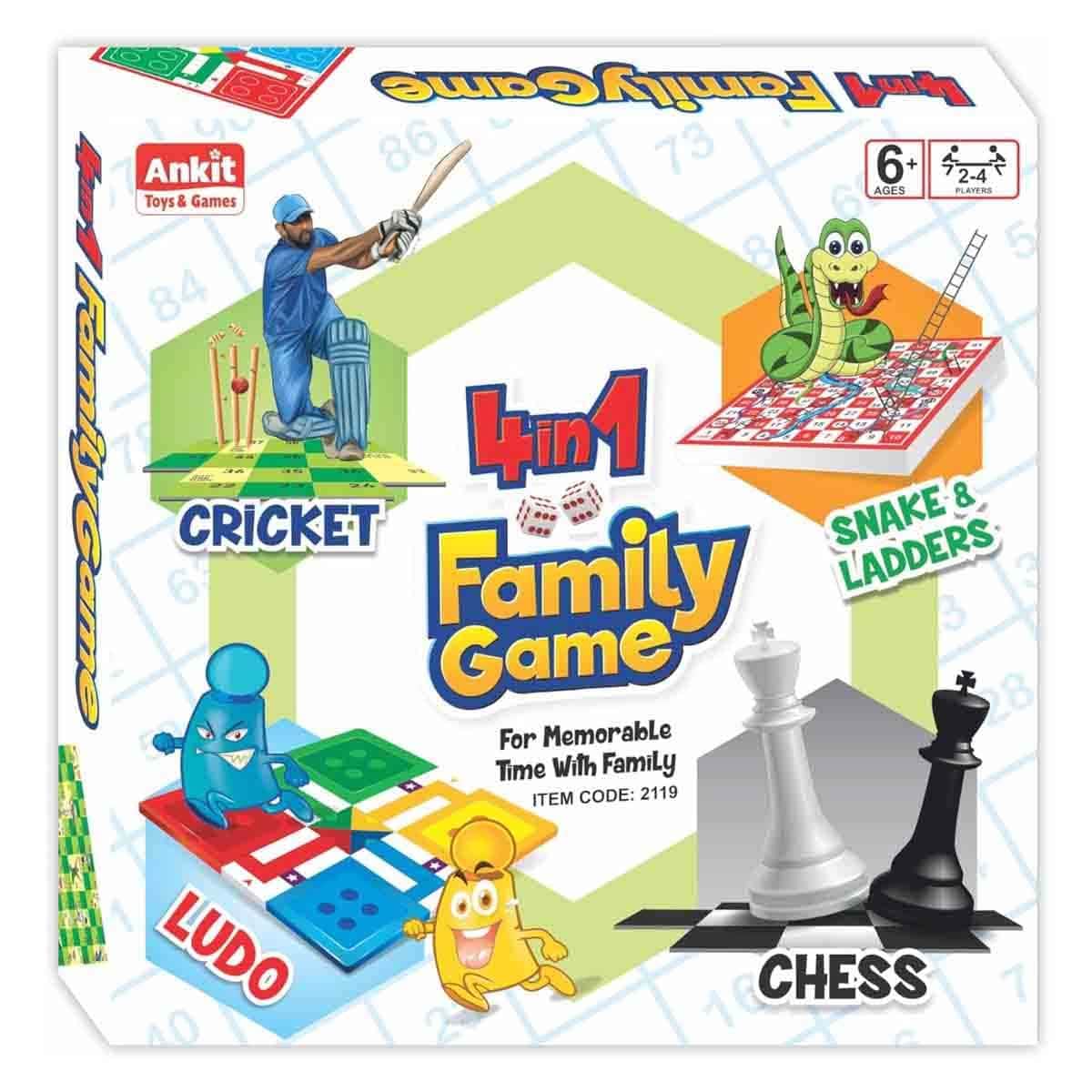 Ankit Toys 10-in-1 & 4-in-1 Family Board Game Bundle Pack Unisex, 5-7 Years
