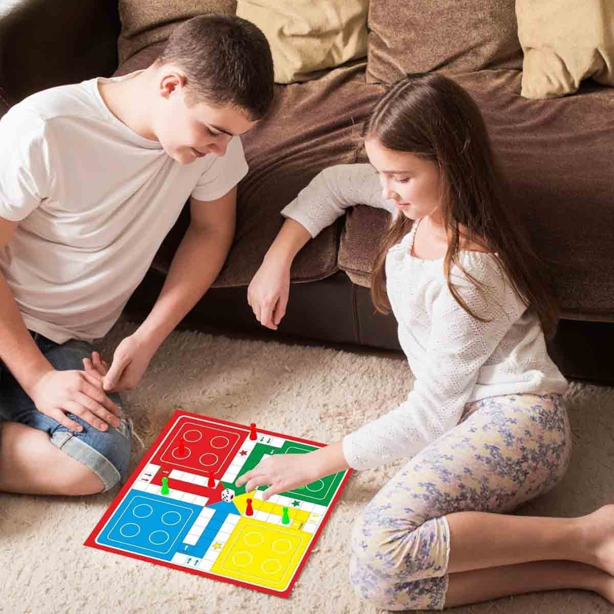 أنكت تويز لعبة 2 في 1 جامبو شطرنج ولودو للجنسين من عمر 5 إلى 7 سنوات