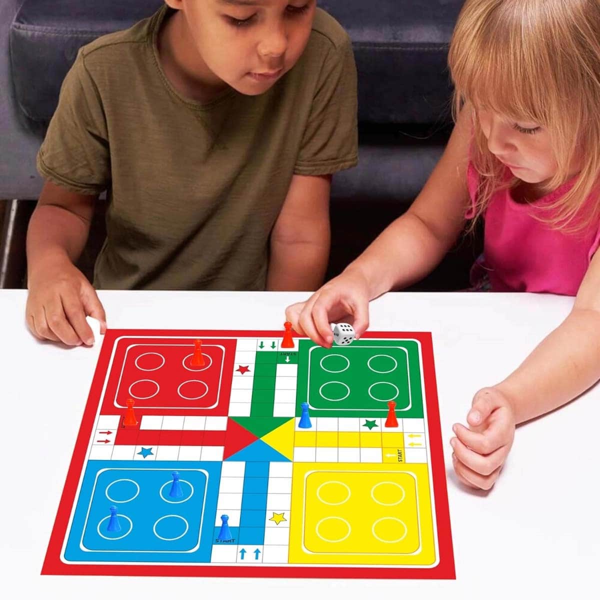 Ankit Toys Chess & Ludo + Ravensburger Puzzle with Melissa & Doug Peg Puzzle Bundle Unisex, 13+ Years
